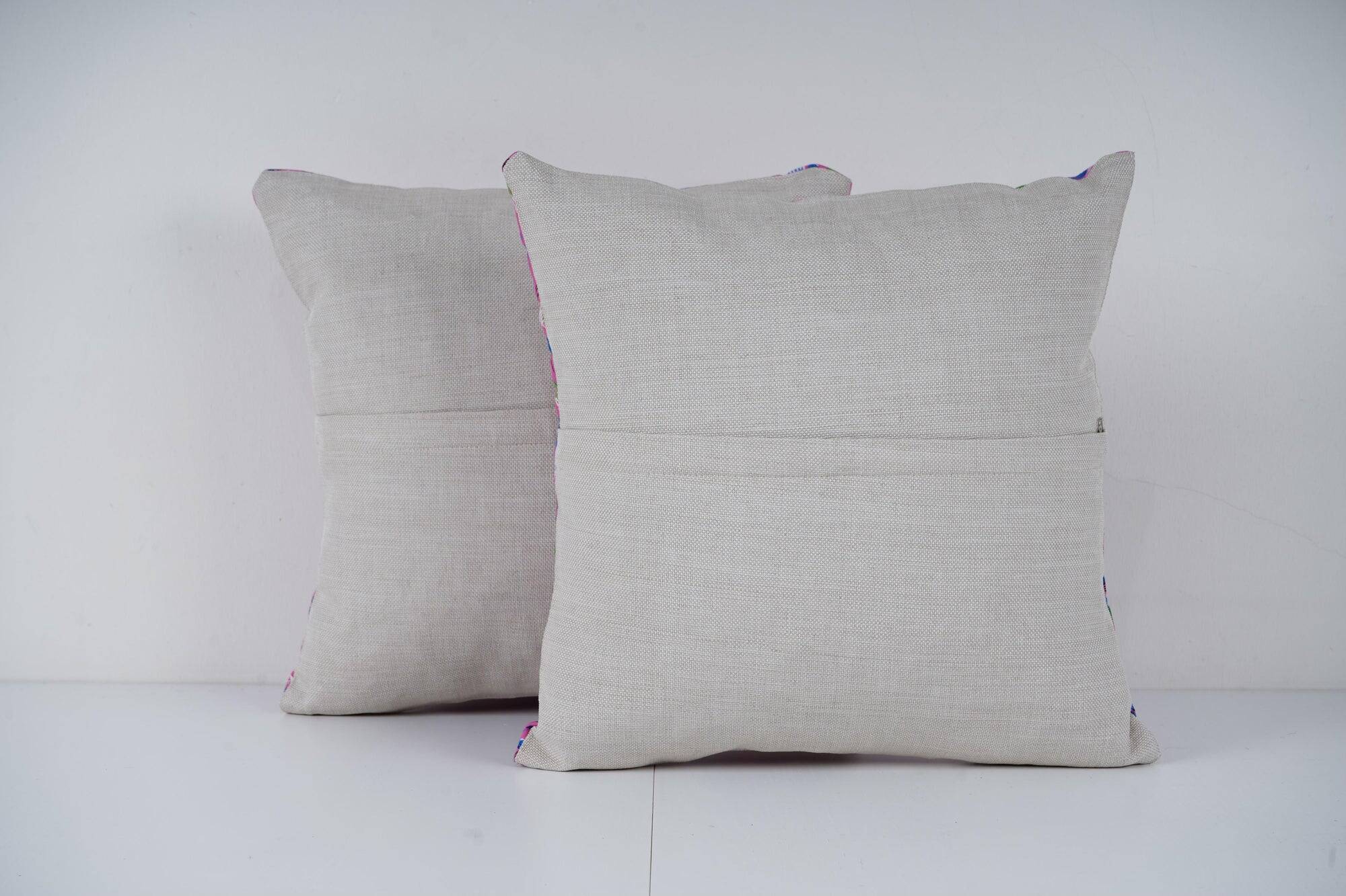 Set of 2 vintage Turkish cushion covers 41x41 cm