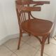 Fauteuil ancien baumann bois dossier cintré vintage