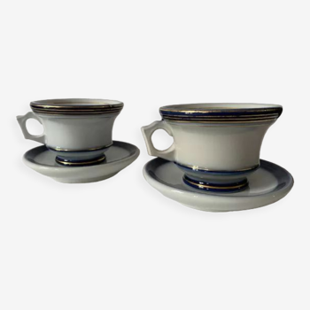 Cups and saucers old Brulôt XIXeme