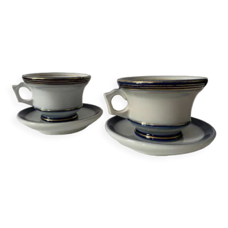 Cups and saucers old Brulôt XIXeme