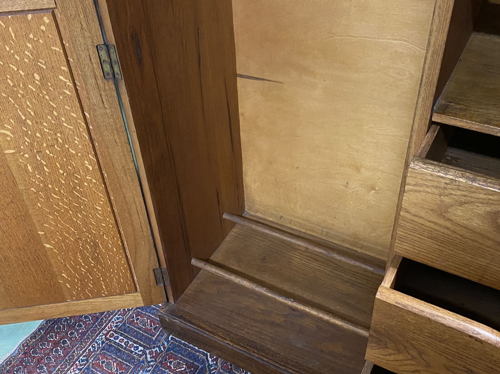 1930s English oak cabinet