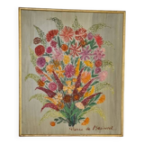 Oil on burlap and frame