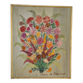 Oil on burlap and frame