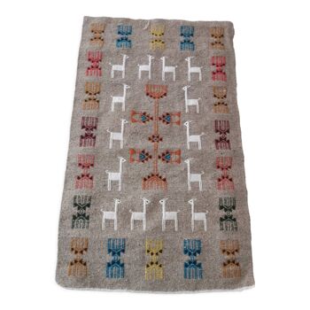 Tapis kilim motifs berbères multicolores fait main 70x120cm