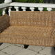 Bench in braided banana leaves