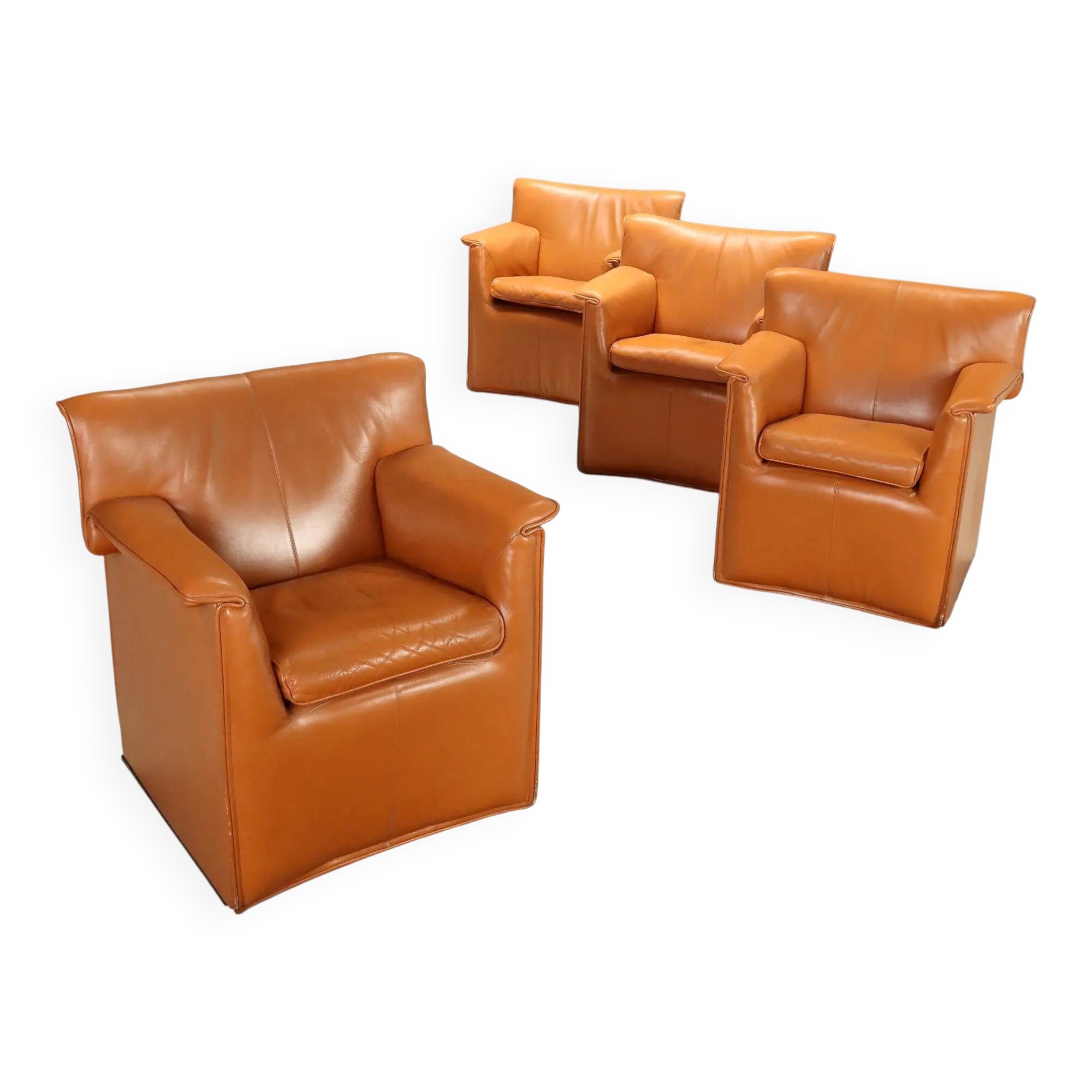 Laurianetta armchairs B&B Italia, vintage design by Afra & Tobia Scarpa, 1980s.