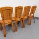 Set of 4 vintage chairs in pine from the 70s