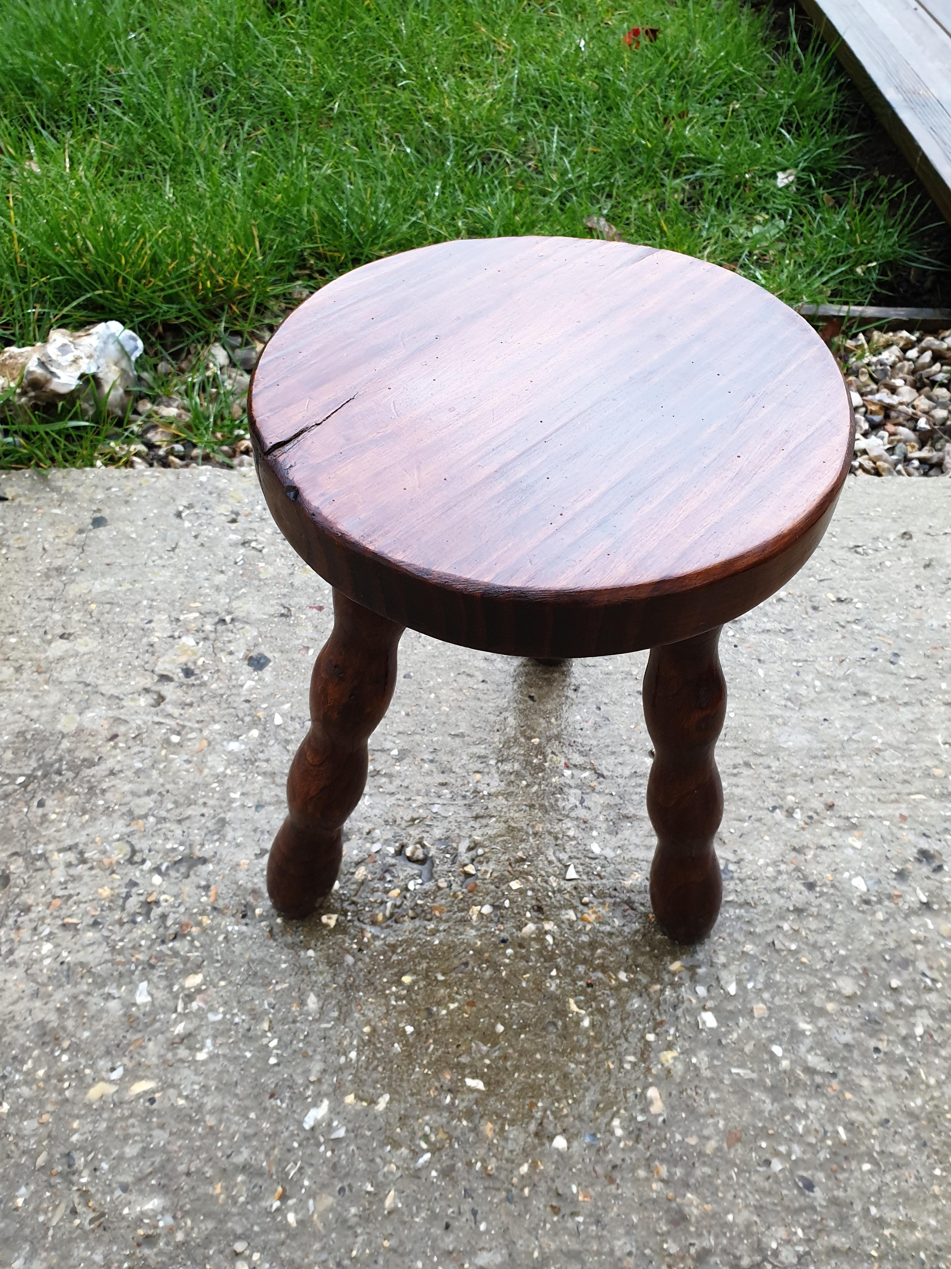 Tripod wooden stool
