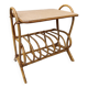 Rattan side table, magazine rack or record rack. Vintage 60s.