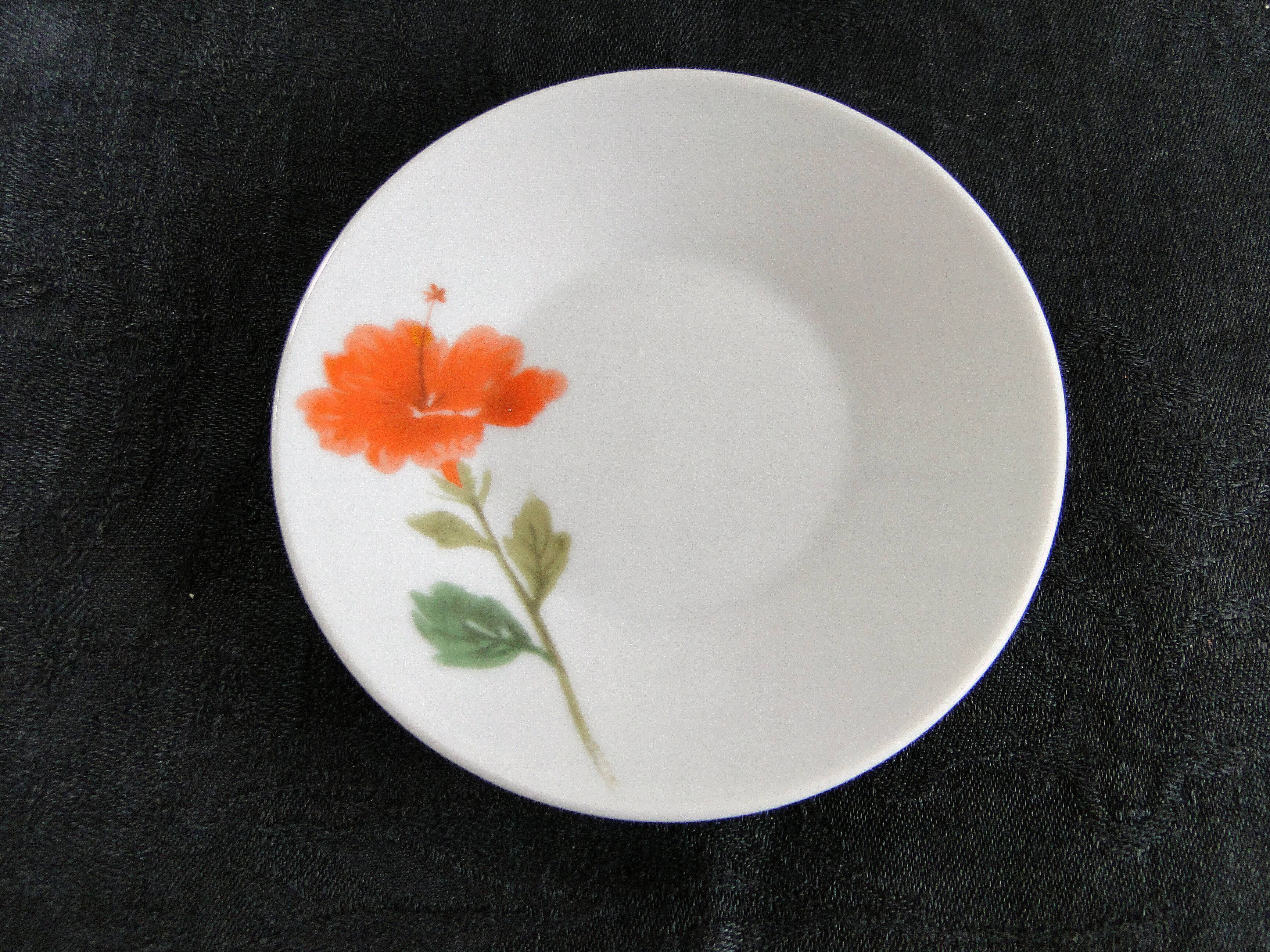 Coffee service 12 cups porcelain pattern poppy pottery of the Marais vintage 70s