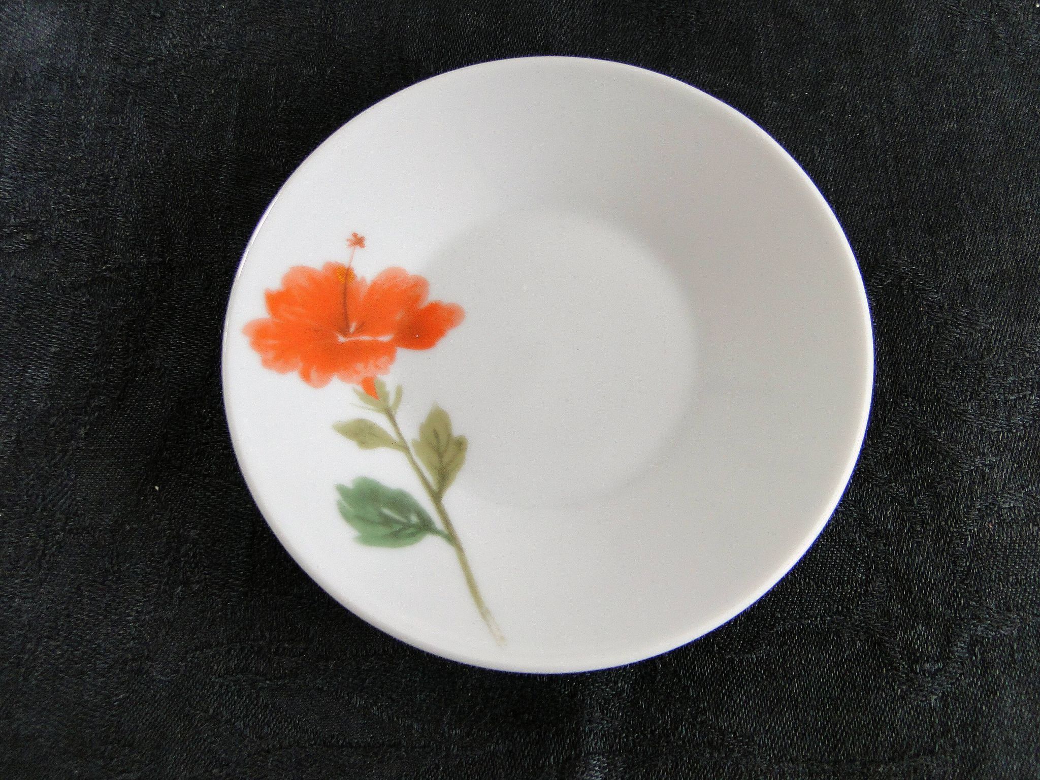 Coffee service 12 cups porcelain pattern poppy pottery of the Marais vintage 70s