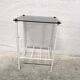 Vintage metal and glass side table