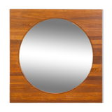 XL Mid-century mirror in solid teak (Denmark, 1960s).