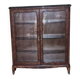 Display cabinet with 2 glass doors in marquetry.
