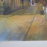 Rolf RAFFLEWSKI: Paris, Quai de Béthune, original signed lithograph