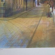 Rolf RAFFLEWSKI : Paris, Quai de Béthune, lithographie originale signée