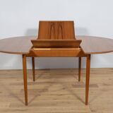 Mid-Century Teak Danish Round Dining Table, 1970s