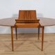 Table à manger ronde danoise vintage en teck, 1970s