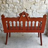 Banc folklorique en bois peint - Europe de l'Est probablement Hongrie - début 20e