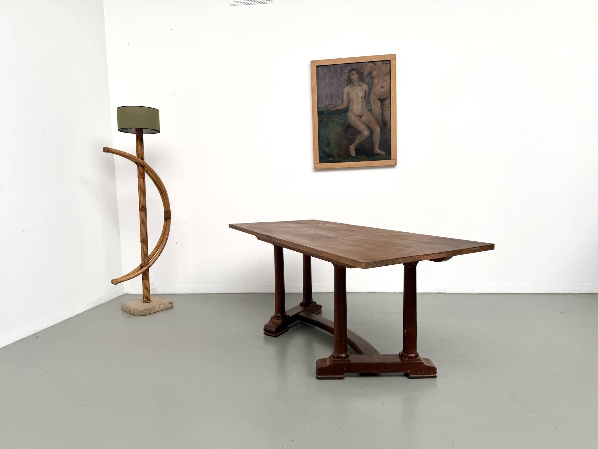 Art Deco dining table or desk in oak and beech – 1930s