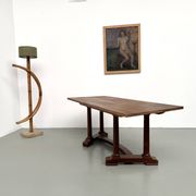 Table de repas ou bureau Art Déco en chêne et hêtre – Années 1930