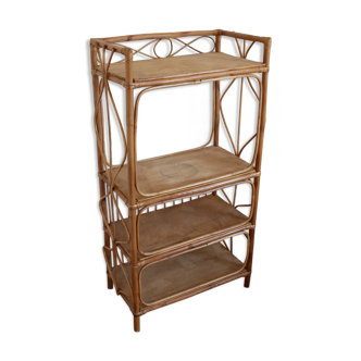 Etagère rotin et bois