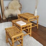 Pull out tables in banbou