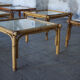 Lot de dix-huit tables basses rotin 1950
