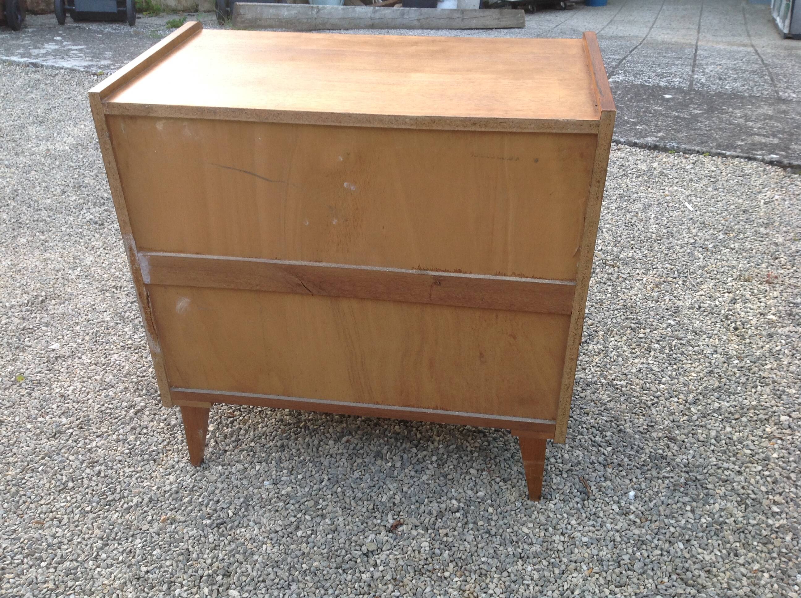 Vintage chest of drawers from the 60s with compass feet