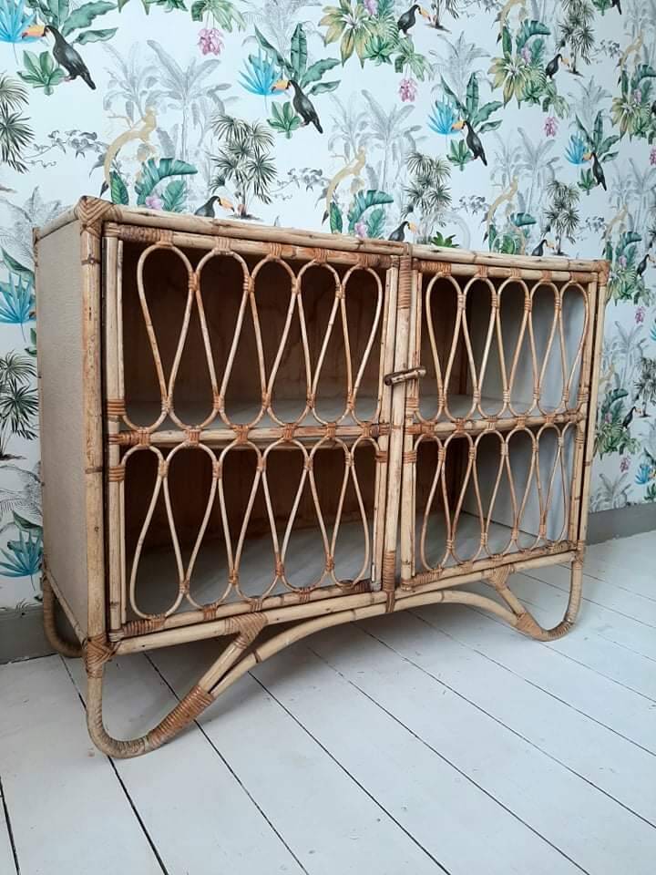Buffet vintage en rotin
