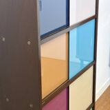 1960s bookcase in multi-colored tinted glass – Modular design