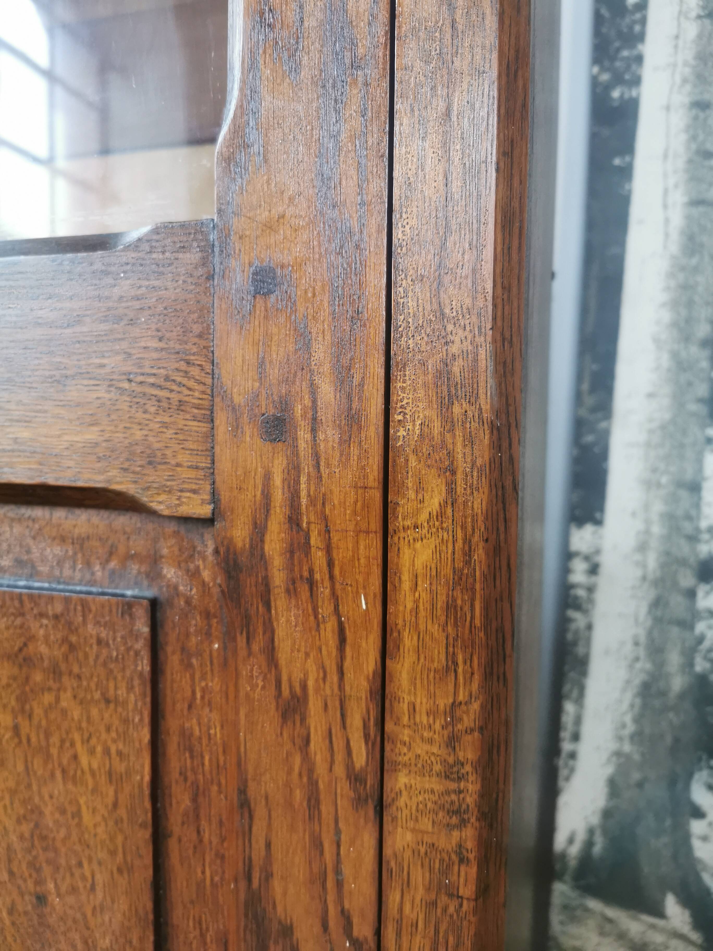 Display cabinet, oak bookcase from the 20s