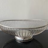 Vintage basket from De Uberti Italy in silver metal