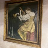 Oil painting "The Lute Player" by Orazio Gentileschi