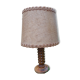 Turned wooden foot lamp