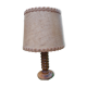 Turned wooden foot lamp