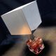 Table Lamp • Cube • Fractal Resin • Polished Steel • Chrome • 1970