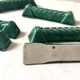 6 green ceramic knife rests, Vallauris 1950