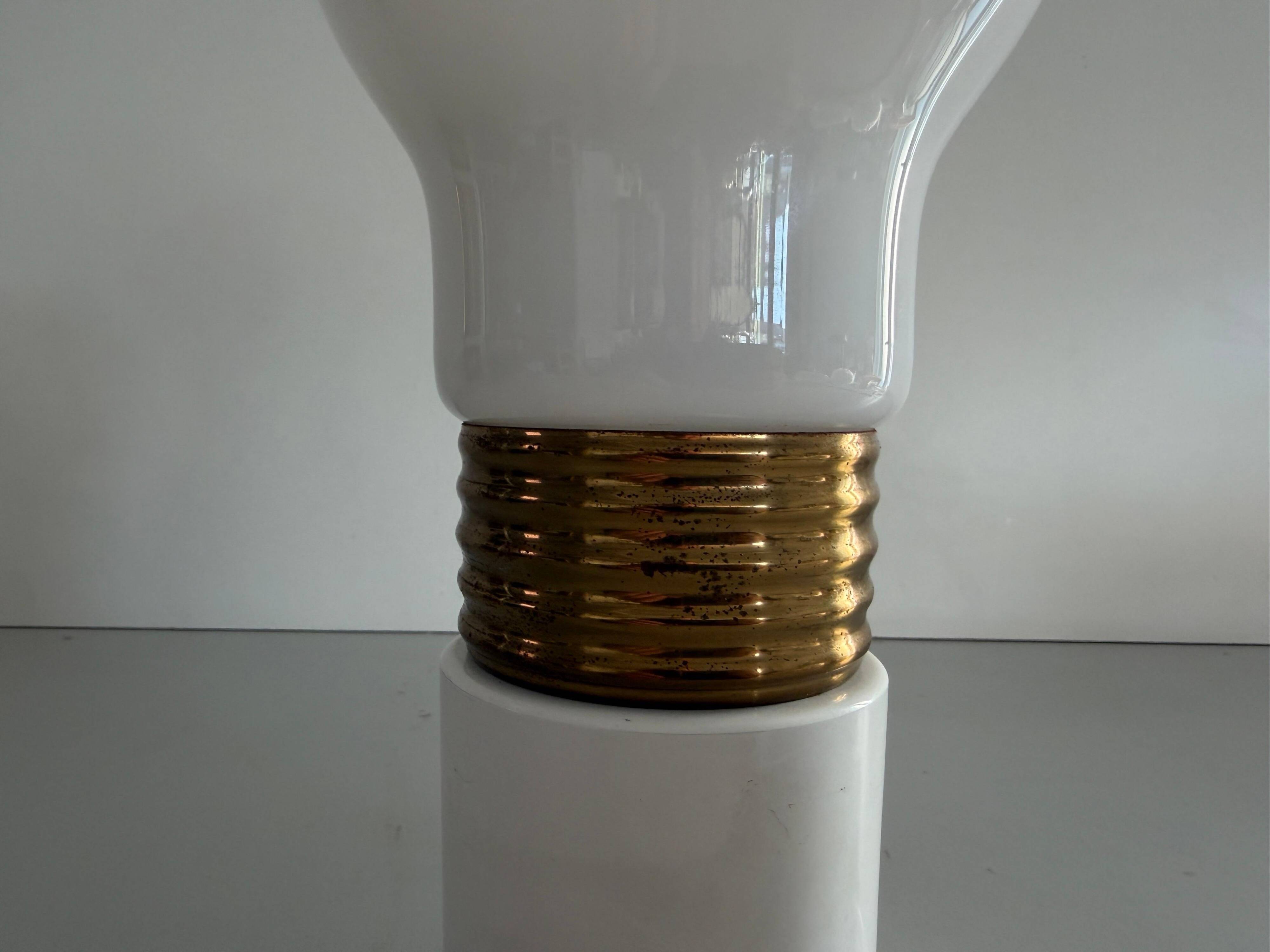 Unique table lamp in glass and plexiglass, 1960s, Germany