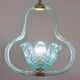 Blu acquamarine Murano glass chandelier by Barovier e Toso, 1940s