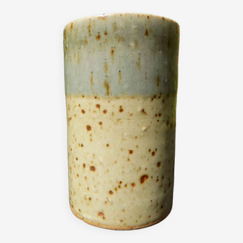 Small straight stoneware vase