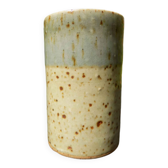 Small straight stoneware vase