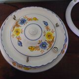Round hand-painted ceramic ceiling light