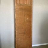 Vintage wooden curtain column storage unit