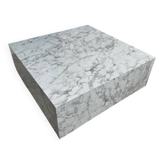 Table basse imitation marbre