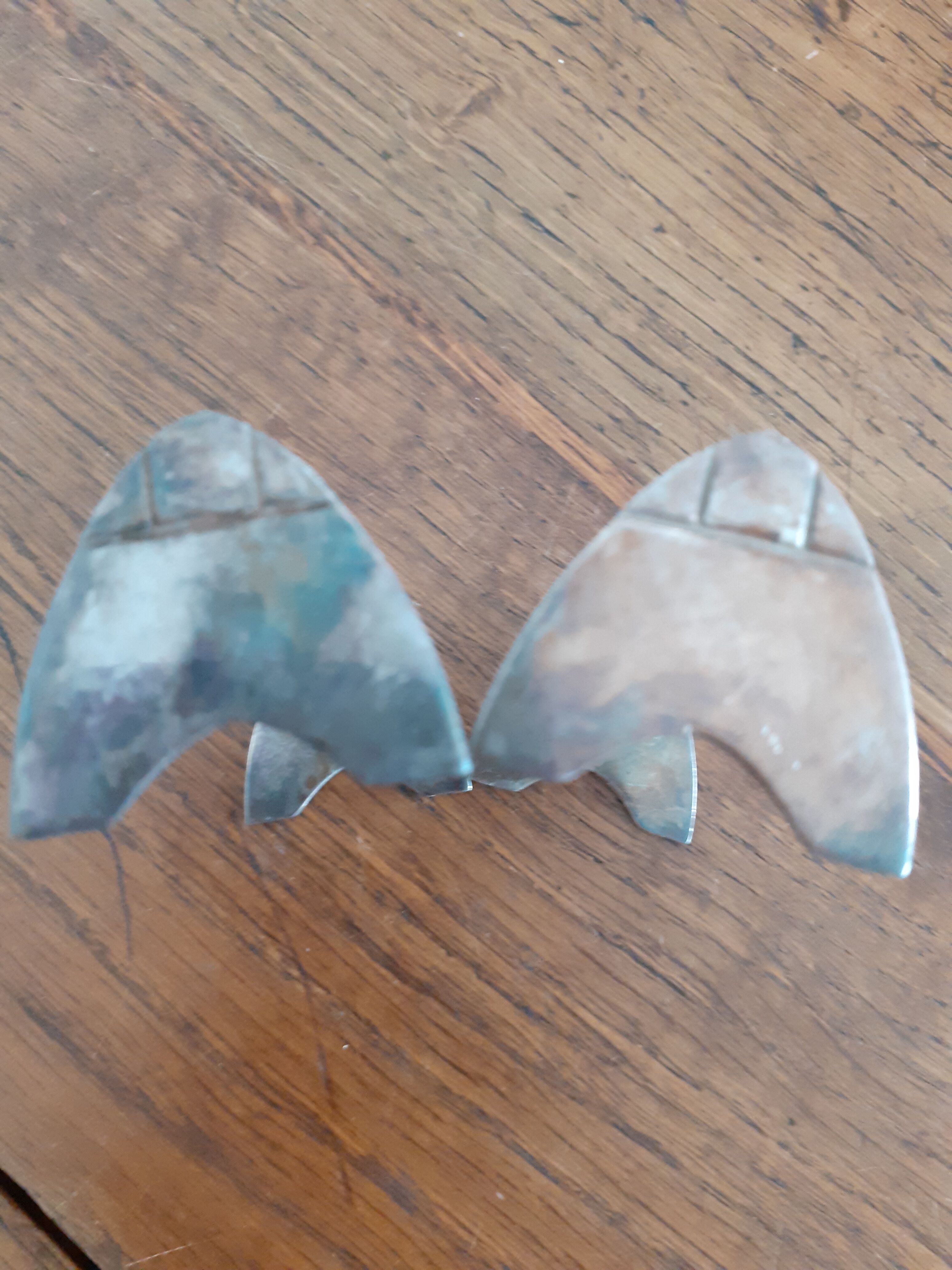 Silver metal knife holder