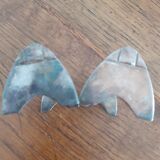 Silver metal knife holder