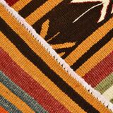 5x9 Striped Anatolian Kilim Rug, Turkish Kilim Rug, 148x264Cm