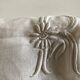 Tablecloth and 8 damask linen napkins embroidered RT circa 1900.