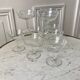 Lot de 10 coupes à champagne en verre cristallin années 50-60